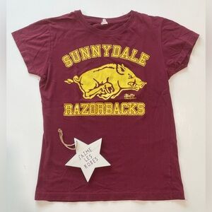 “Buffy the Vampire Slayer” Sunnydale High School Razorbacks Tee - Maroon & Gold